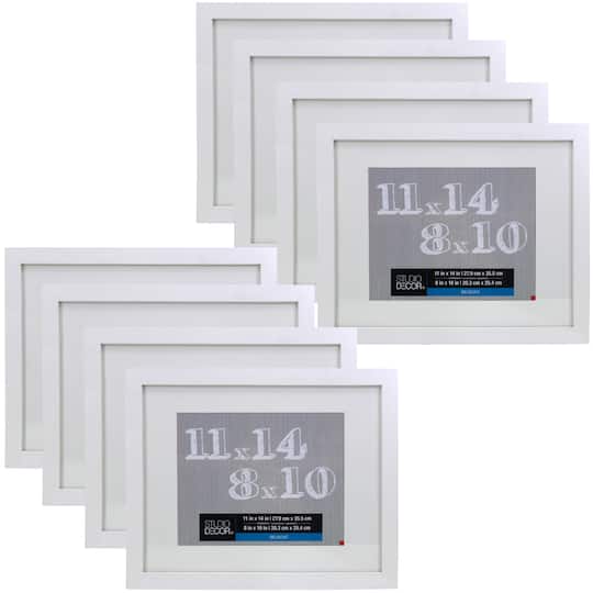 Studio Decor; 8 Pack: White Frame with Mat, Belmont by Studio Décor®; Category:Wall Frames; Image:1